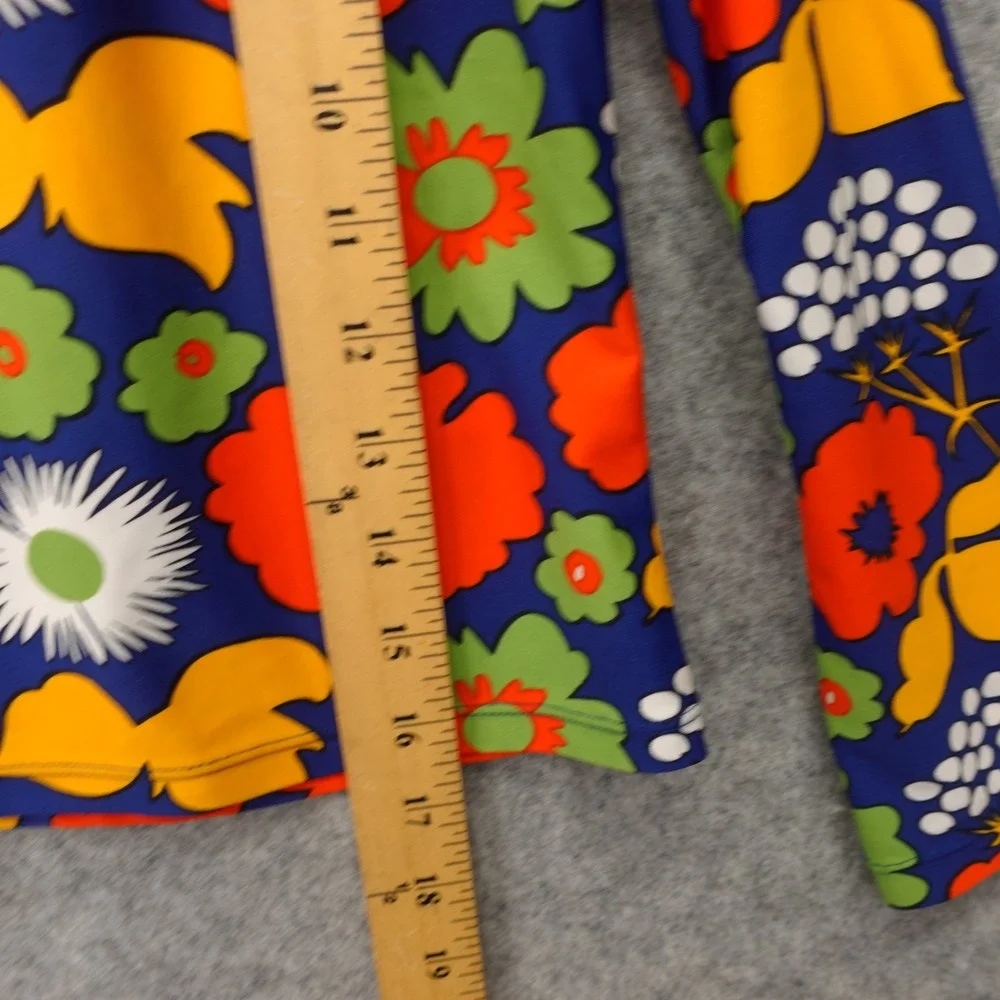Girls Rash Guard XL Blue Floral Scandi Mod Swim Shirt Top Beach MARIMEKKO TARGET